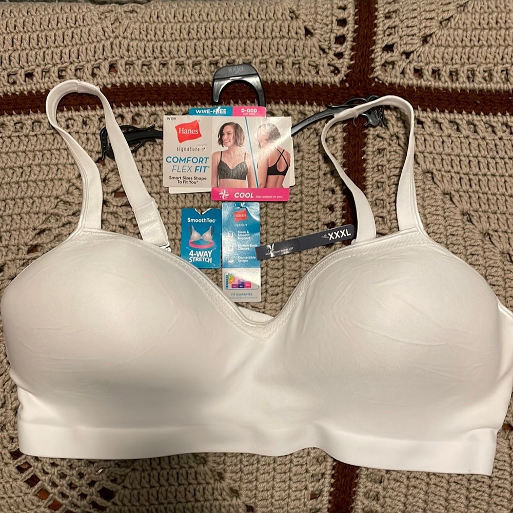 Hanes Bra Signature Women's Smooth Comfort Wireless
Convertible Sz XXXL